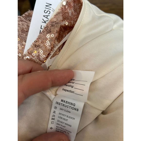 Kate Kasin Sequin Dress Sleeveless Maxi Evening ROSE GOLD. Size 12. Worn Once - Picture 7 of 10